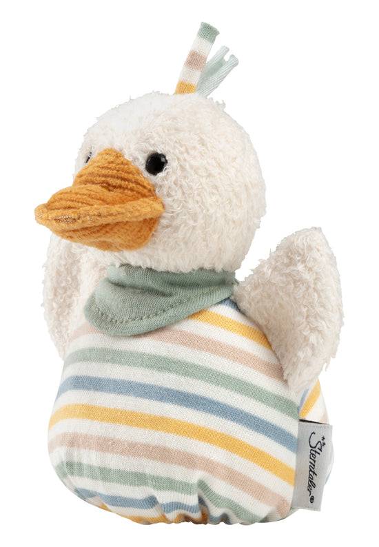 Sterntaler Knuddelsäckchen Ente Edda in buntem Ringel-Jersey Saisonschlussverkauf