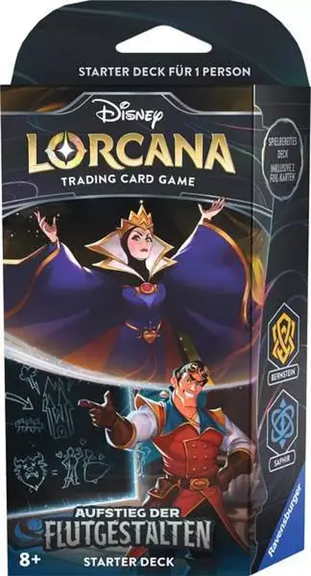 spieleoffensive Disney Lorcana: Set 2 - Aufstieg der Flutgestalten: Starter Deck Bernstein und Saphir zollfrei