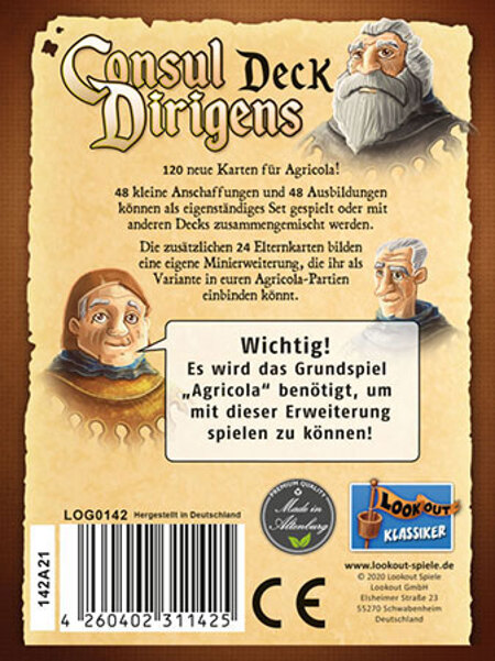 spieleoffensive Agricola - Consul Dirigens Ergänzungsset Saisonale Angebote