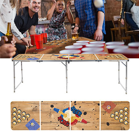 spieleoffensive Höhenverstellbarer Bier-Pong Tisch (exklusives Design) Fabrikpreis