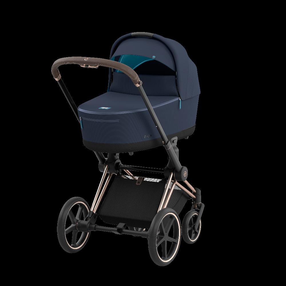 babymarkt Kombikinderwagen Priam Rosegold Dark Navy Conscious Collection Im Verkauf