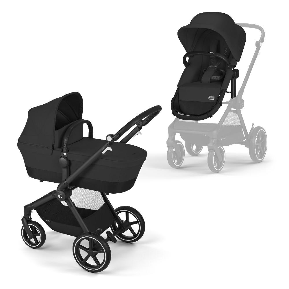 babymarkt 3 in 1 Reisesystem Kombikinderwagen Eos Lux inklusive Babyschale Aton B2 Black Moon Black 50% Rabatt für begrenzte Zeit