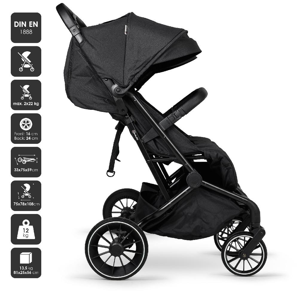 babymarkt Geschwisterbuggy GOTWICE black Outlet