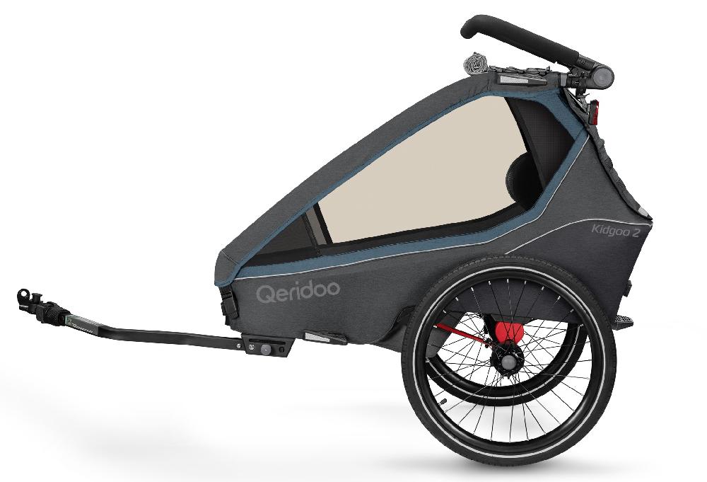 babymarkt Kinderfahrradanhänger Kidgoo2 Navy Blue Kollektion 2023 inklusive Hängematte Plus Limited Edition Theraline im Angebot