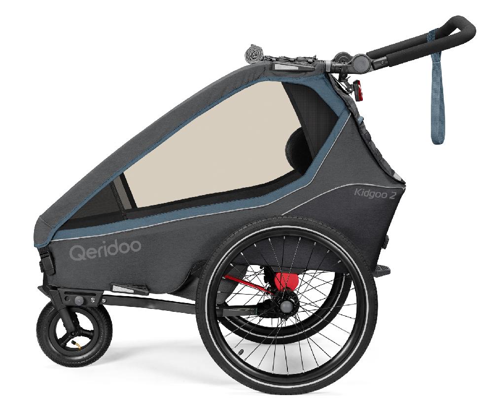 babymarkt Kinderfahrradanhänger Kidgoo2 Navy Blue Kollektion 2023 inklusive Hängematte Plus Limited Edition Theraline im Angebot