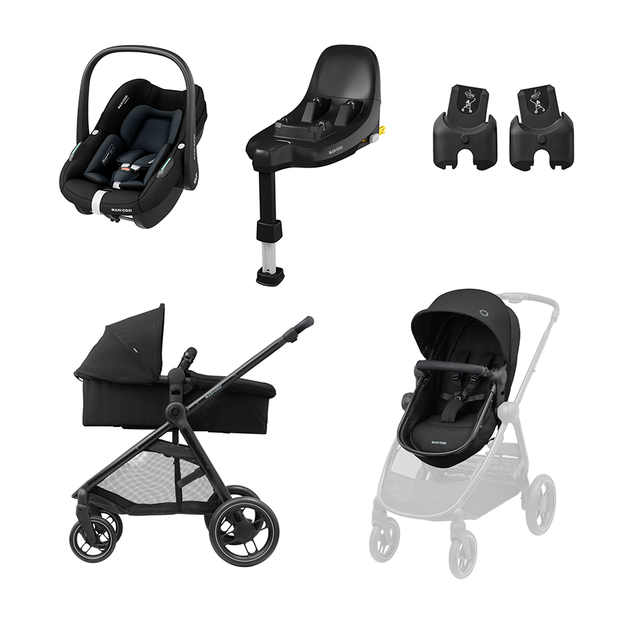 babymarkt Kombikinderwagen Zelia 3 und Babyschale Pebble S inklusive Basisstaion Family Fix S und Adapter