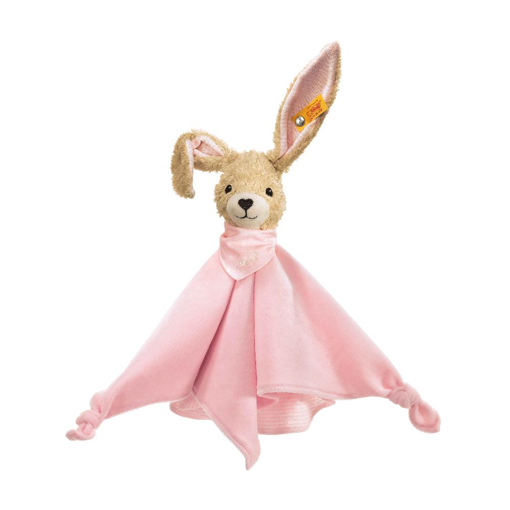 babymarkt Hoppel Hase Schmusetuch 28 cm rosa
