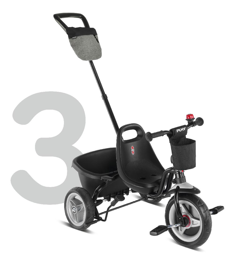 babymarkt 4 in 1 Dreirad Ceety Comfort schwarz 2442 Muttertagsangebot
