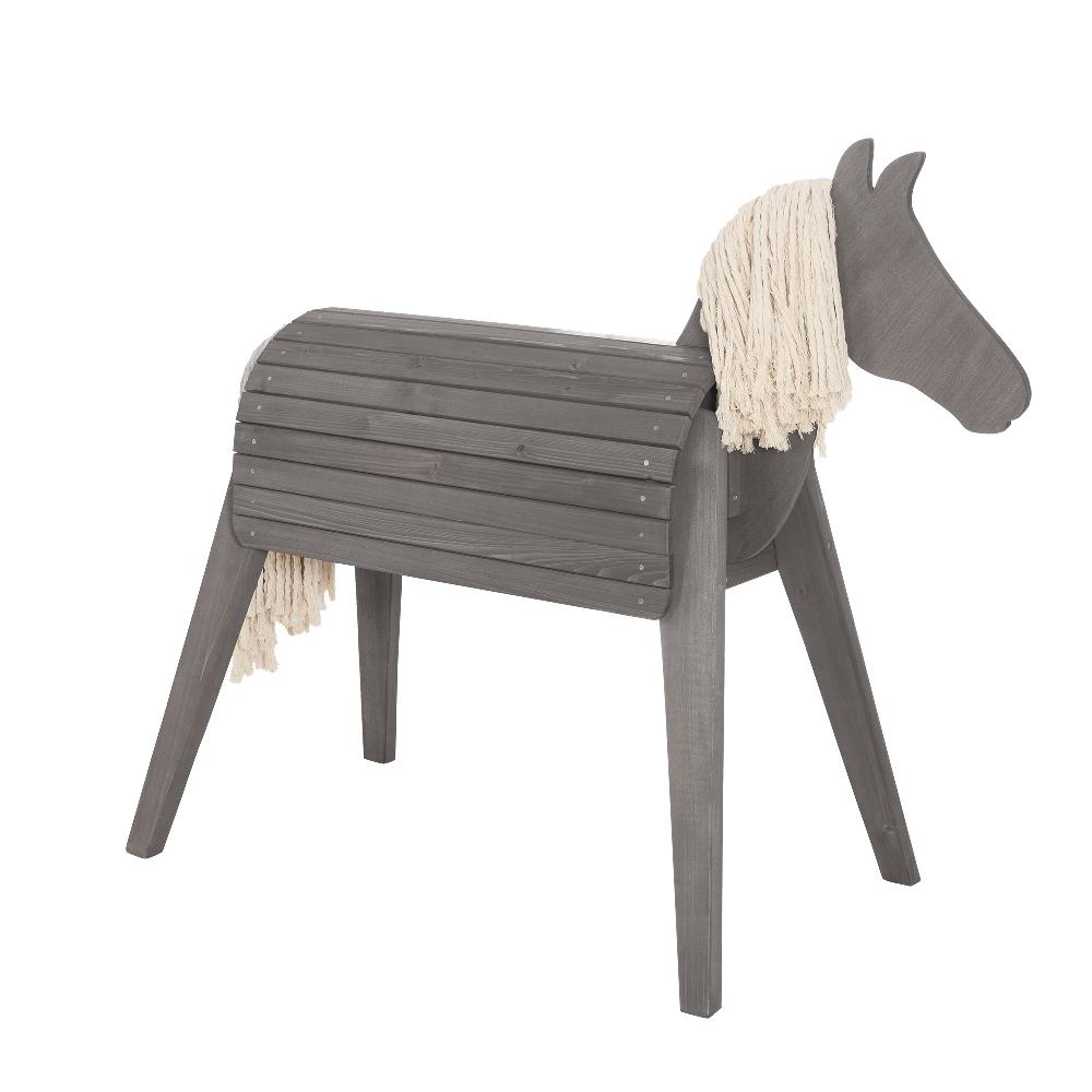 babymarkt Holzpferd Outdoor grau