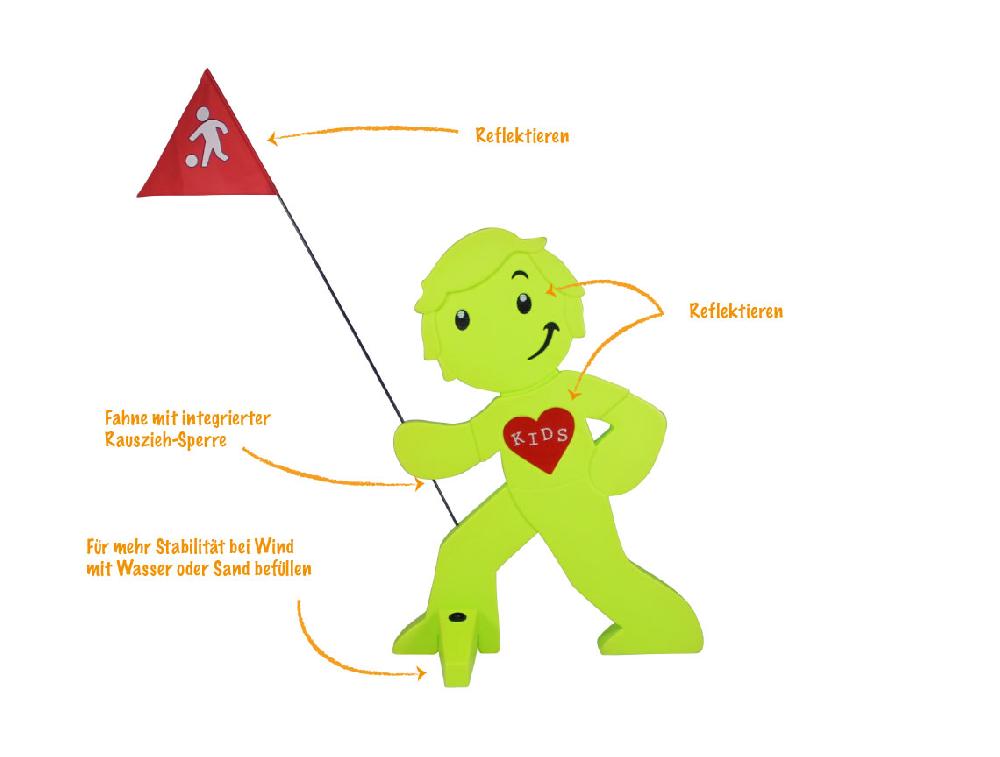 babymarkt Streetbuddy Warnfigur für mehr Kindersicherheit - grün Begrenzte Freigabe