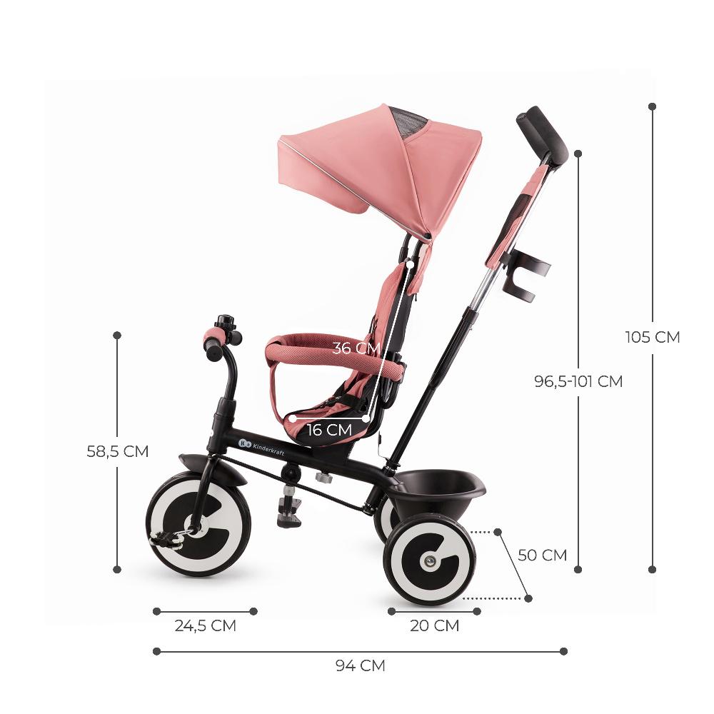 babymarkt Dreirad Aston rose pink Letzte 3 Tage