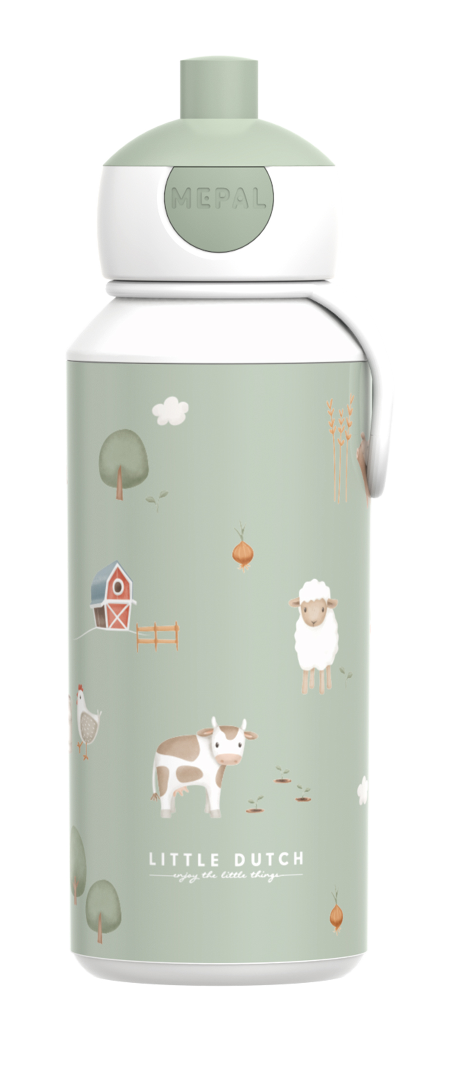babymarkt Trinkflasche little dutch pop-up campus 400 ml - little farm