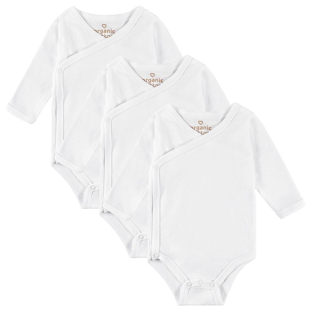 babymarkt Wickelbody trunder 3er-Pack langarm weiß