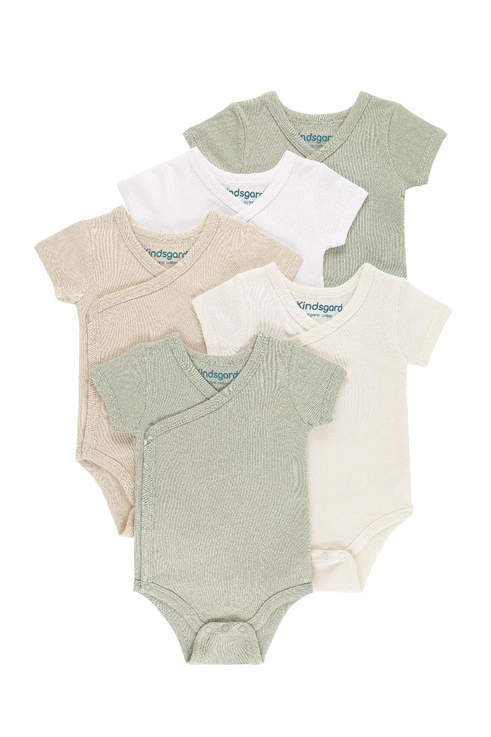 babymarkt Wickelbody trunder 5er-Pack kurzarm beige