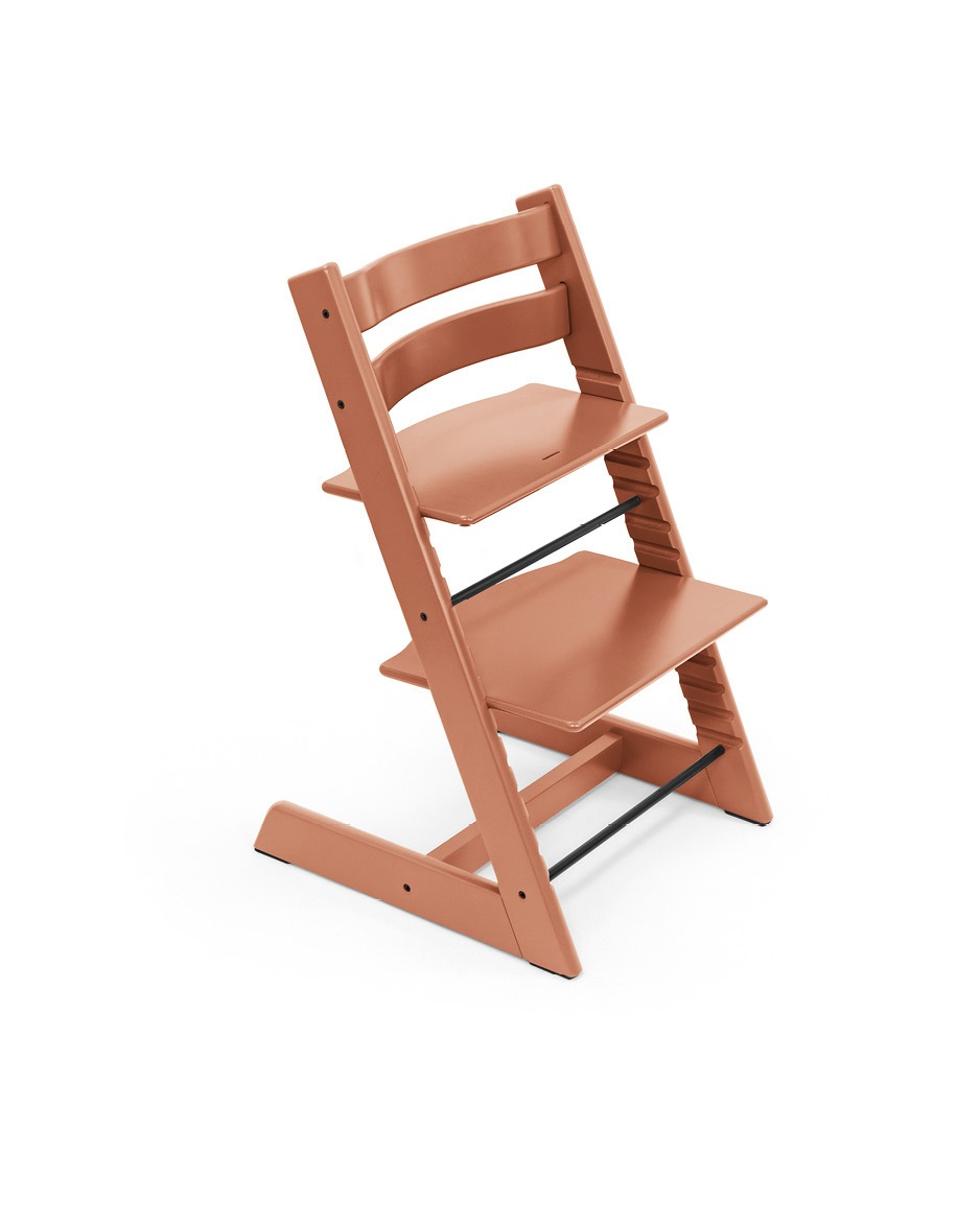 babymarkt Tripp Trapp Hochstuhl Buche Terracotta + gratis Baby Set V2 Terracotta Neueste Mode