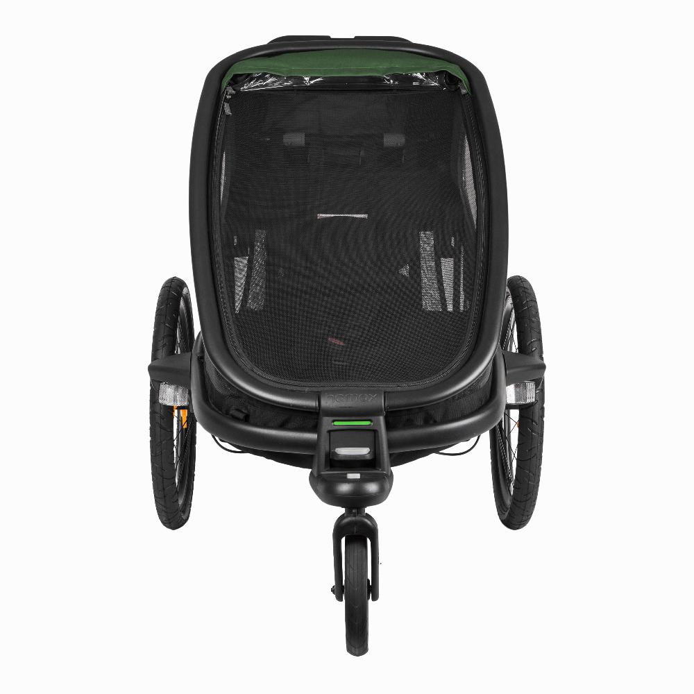 babymarkt Kinderfahrradanhänger Outback ONE mit Rückenlehnenverstellung Green/Black Letzter Tag