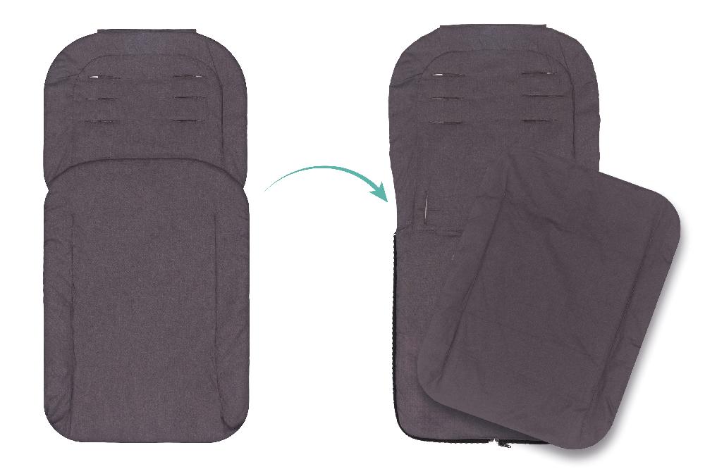 babymarkt Sommerfußsack Eco 83x43 cm grau Fabrikladen