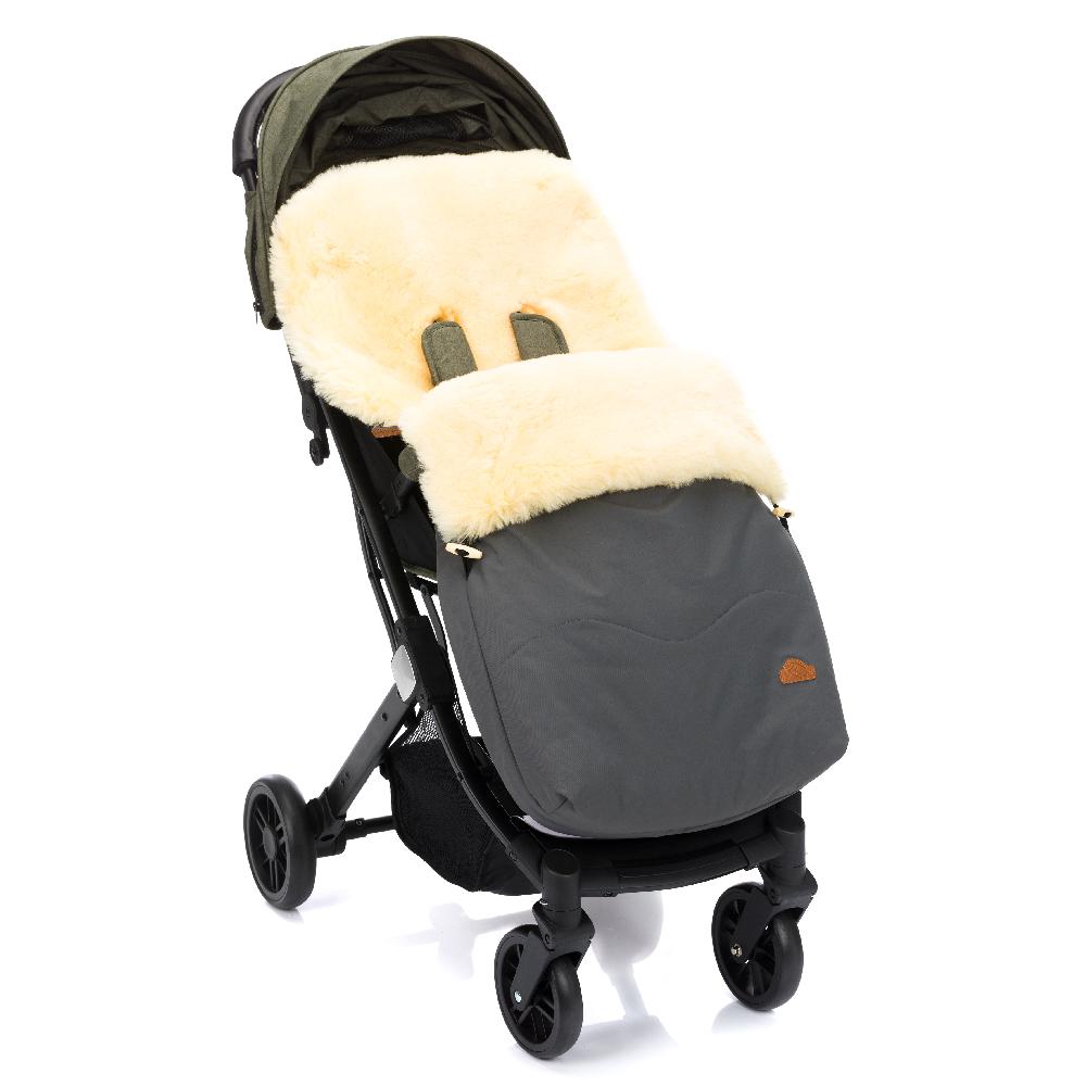 babymarkt Winterfußsack vartasly Lammfell grau Verkauf