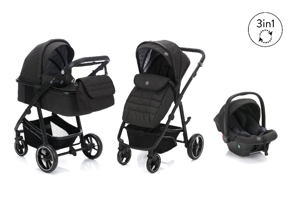 babymarkt Kombikinderwagen 3 in 1 Jaguar dunkelgrau melange im Angebot