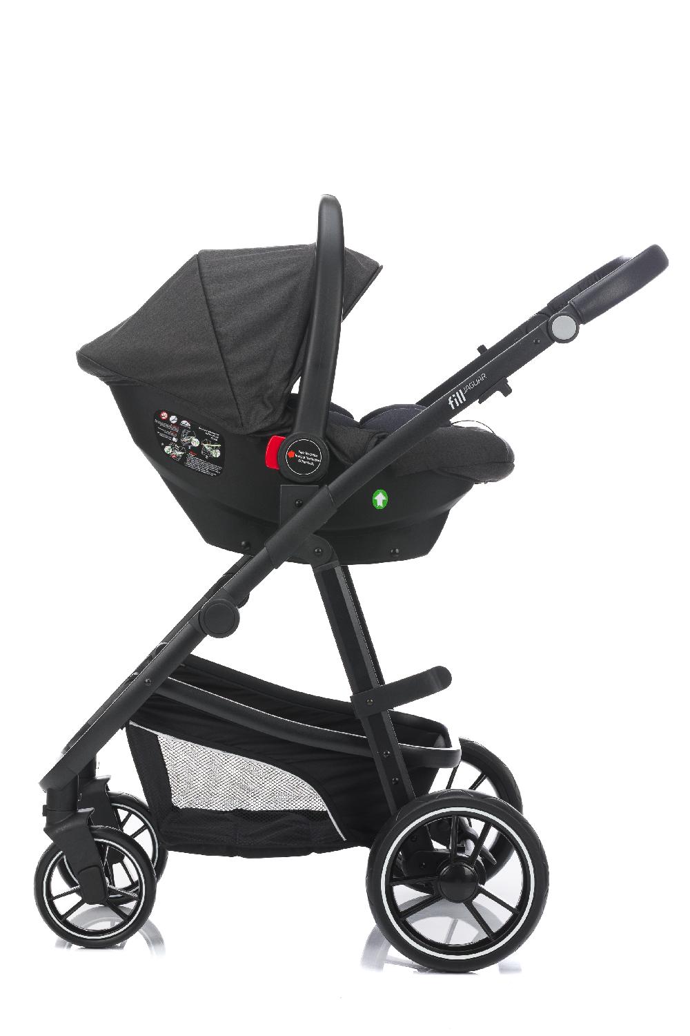 babymarkt Kombikinderwagen 3 in 1 Jaguar dunkelgrau melange im Angebot