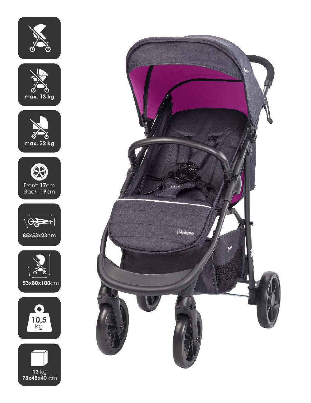 babymarkt Kombikinderwagen Style 3 in 1 Rose Günstig kaufen