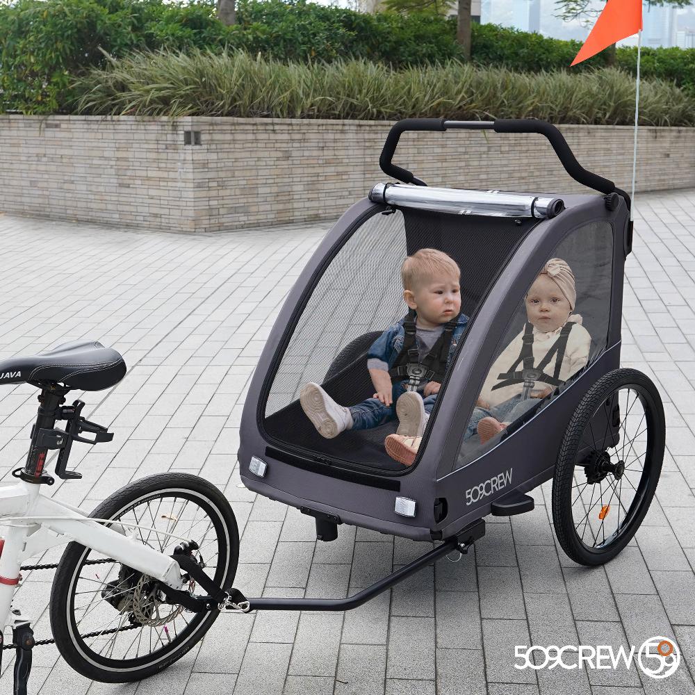babymarkt Crew Fahrradanhänger Trailer II Dark Grey Vatertagsangebot