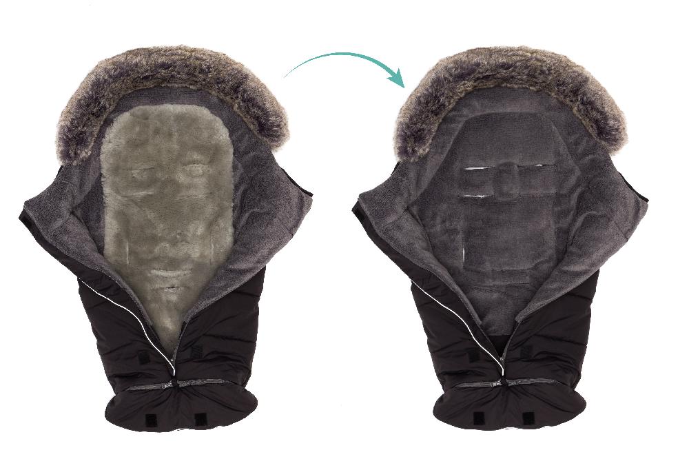 babymarkt Winterfußsack Mavensi mit Lammfelleinlage schwarz Bestseller