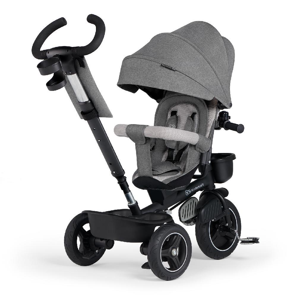 babymarkt 5 in 1 Dreirad SPINSTEP platinum grey Kostenloser Versand international