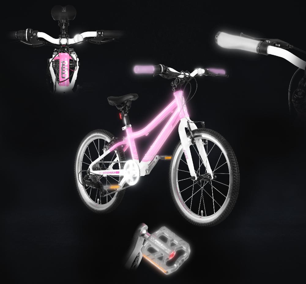 babymarkt PRO Kinderfahrrad 20" SHOCKING PINK rosa-weiss Fabrik Onlineshop