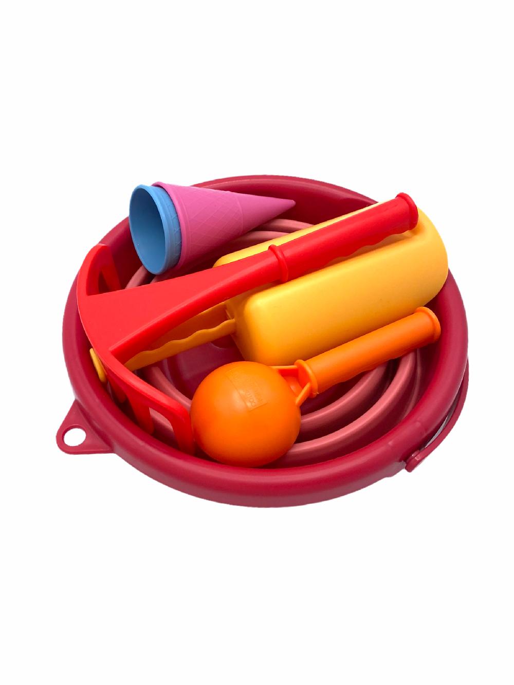 babymarkt 7in1 Sand Toys Falteimer-Set rot Saisonschlussverkauf
