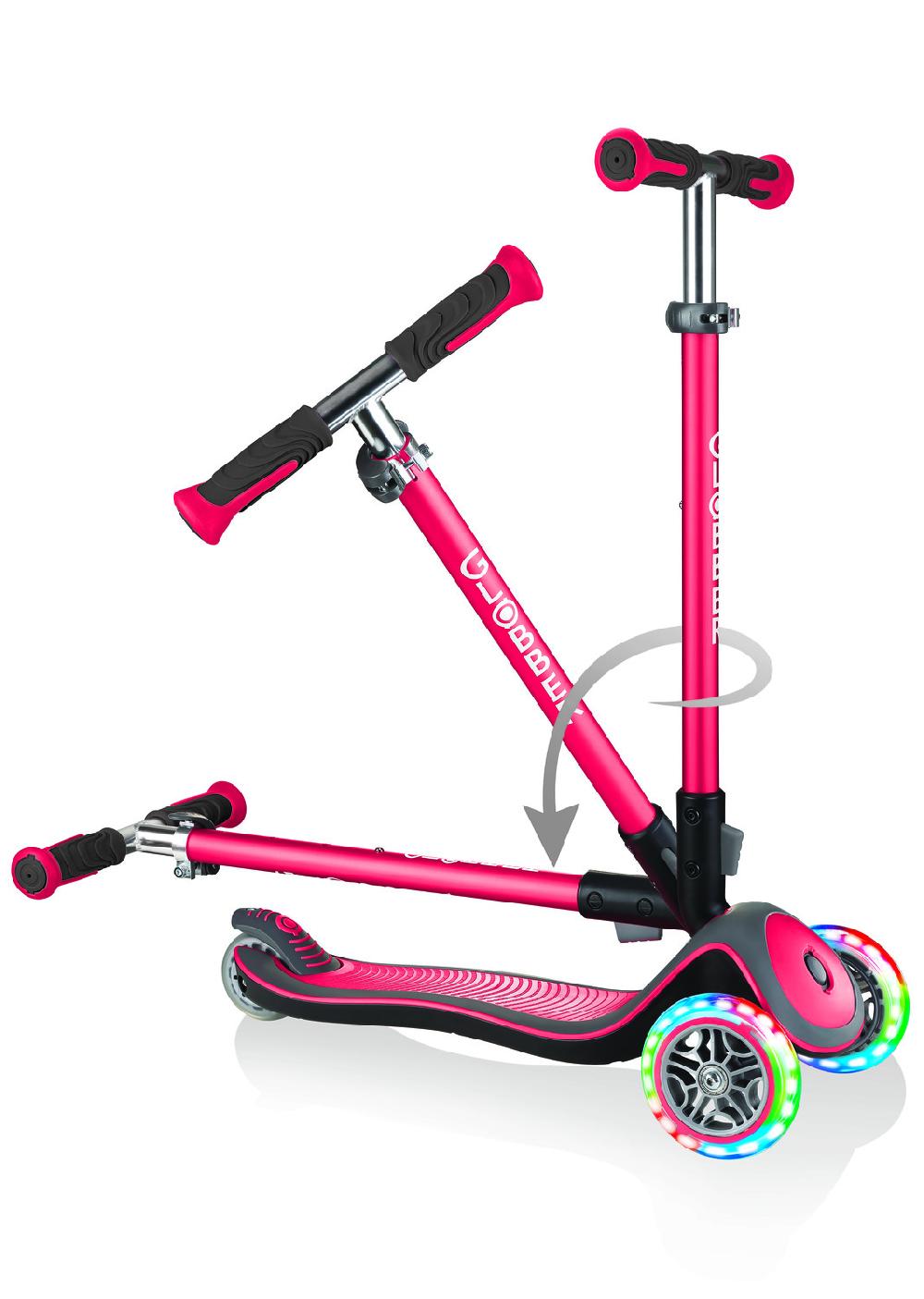 babymarkt Scooter ELITE DELUXE LIGHTS mit Leuchtrollen rot Valentinstagsangebot