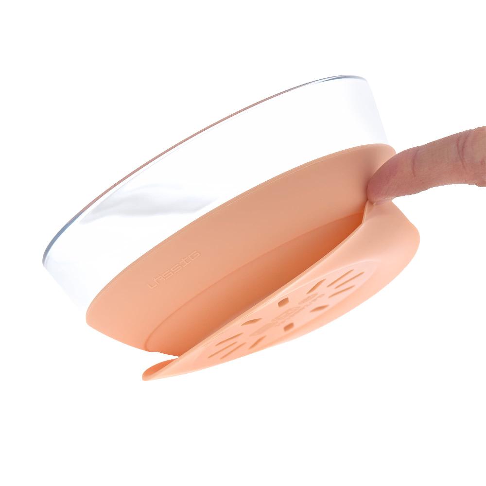 babymarkt Esslernset aus Glas und Silikon apricot Große Rabatte