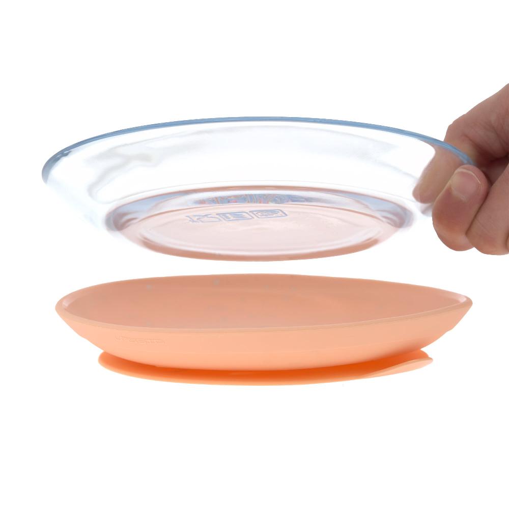babymarkt Esslernset aus Glas und Silikon apricot Große Rabatte