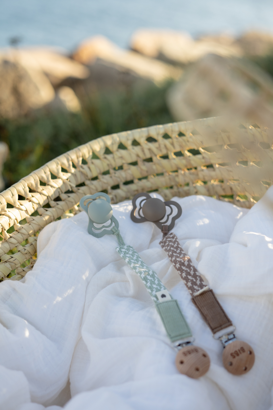 babymarkt Schnullerkette Sage/Ivory Riesige Ersparnisse