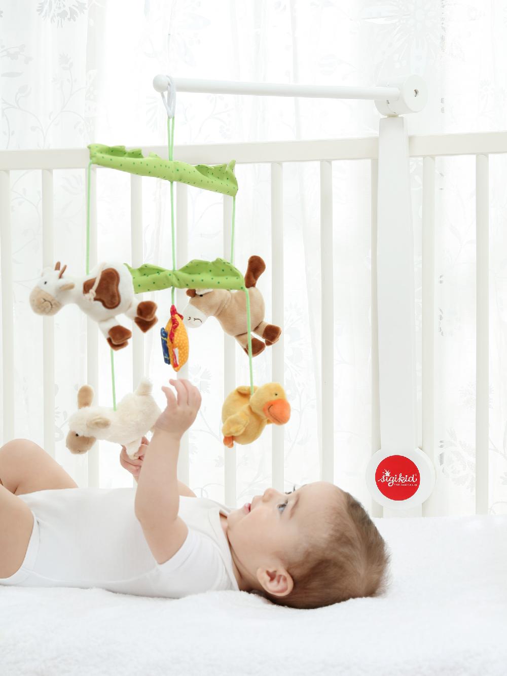 babymarkt Mobile-Halter Holz weiß Kostenloser Versand international