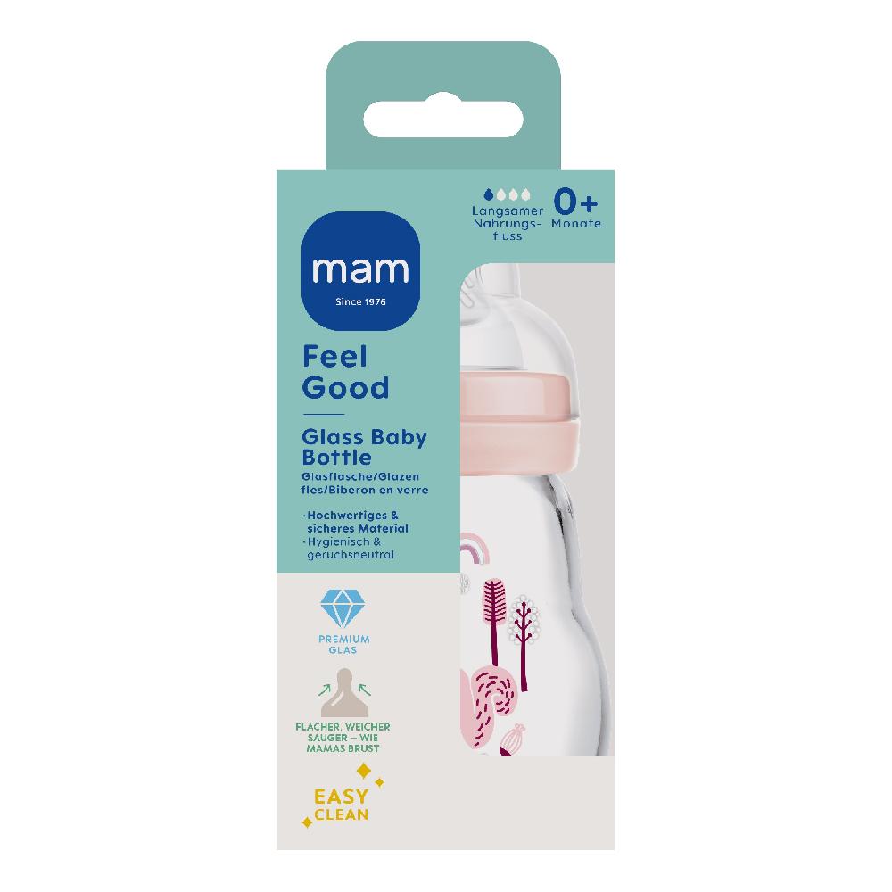 babymarkt Glasflasche Feel Good blau 170 ml ab 0 Monaten Vogel/Eichhörnchen in rosa 2025