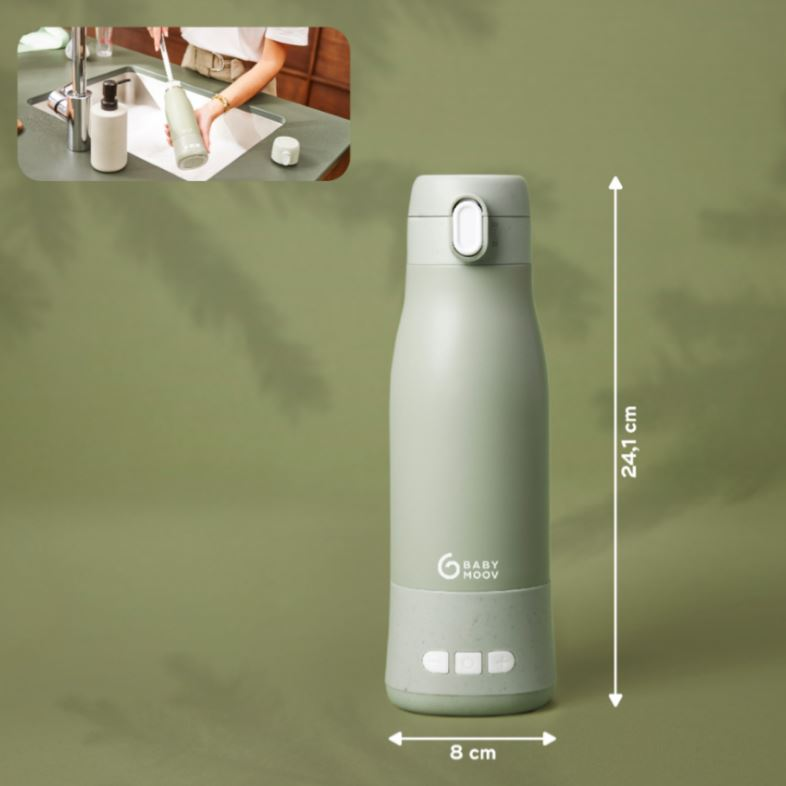 babymarkt Flaschenwärmer Moov & Feed für unterwegs sage green Kostenloser Versand