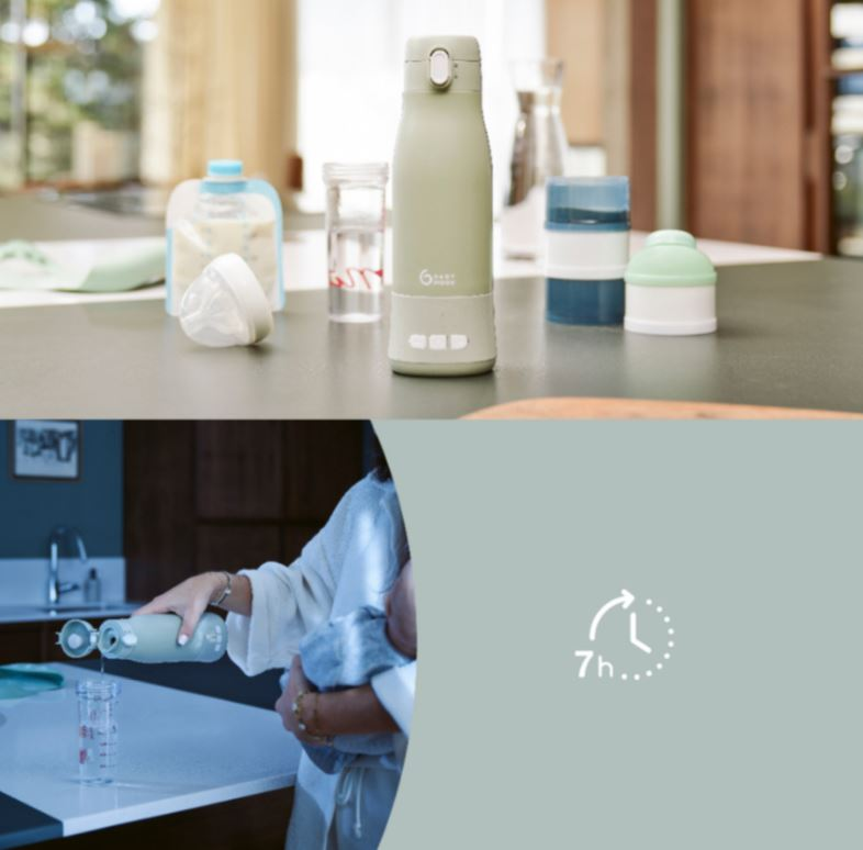 babymarkt Flaschenwärmer Moov & Feed für unterwegs sage green Kostenloser Versand