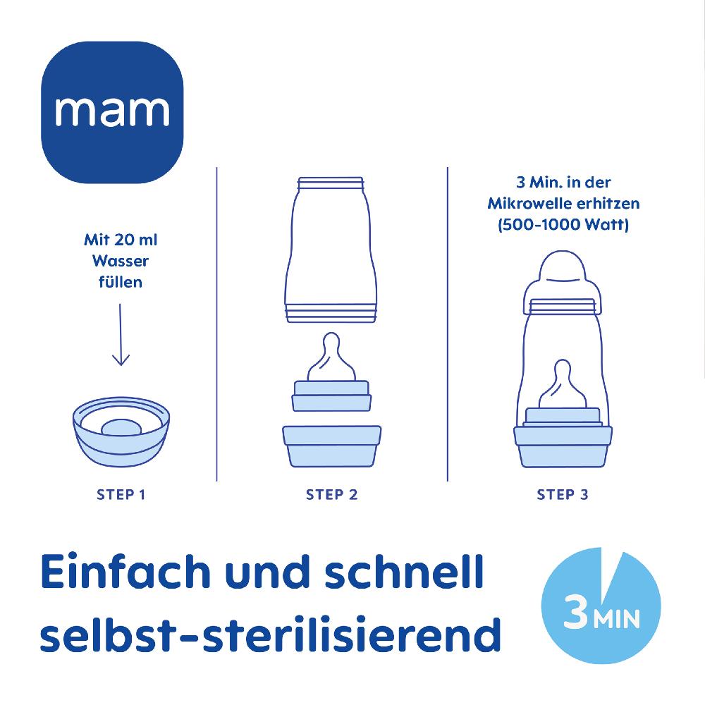 babymarkt Babyflasche Easy Start Anti-Colic matt 2x 260 ml ab 0 Monaten Elefant Sonderangebot