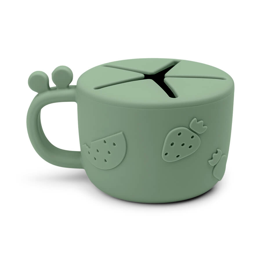babymarkt Snackbecher Peekaboo Raffi Grün Jubiläumsangebot