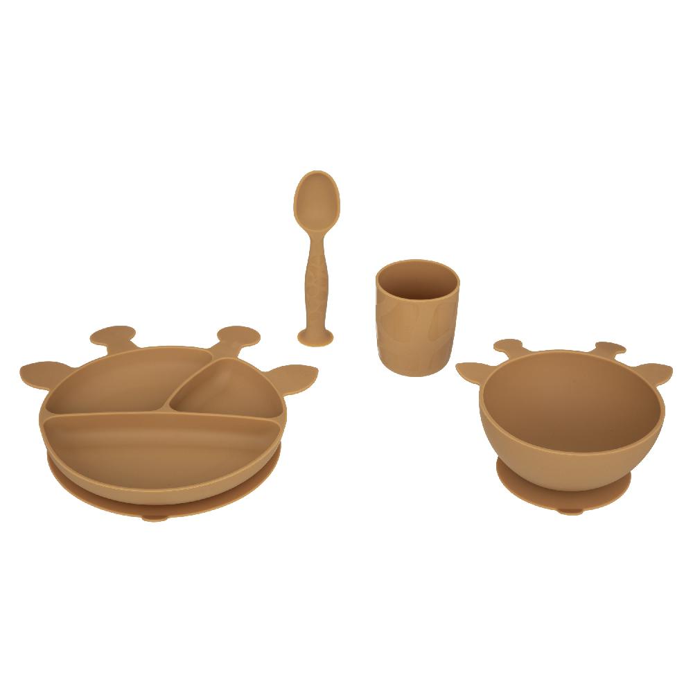 babymarkt atmosphera Silikon-Geschirrset 4-tlg. Giraffe Wochenangebot