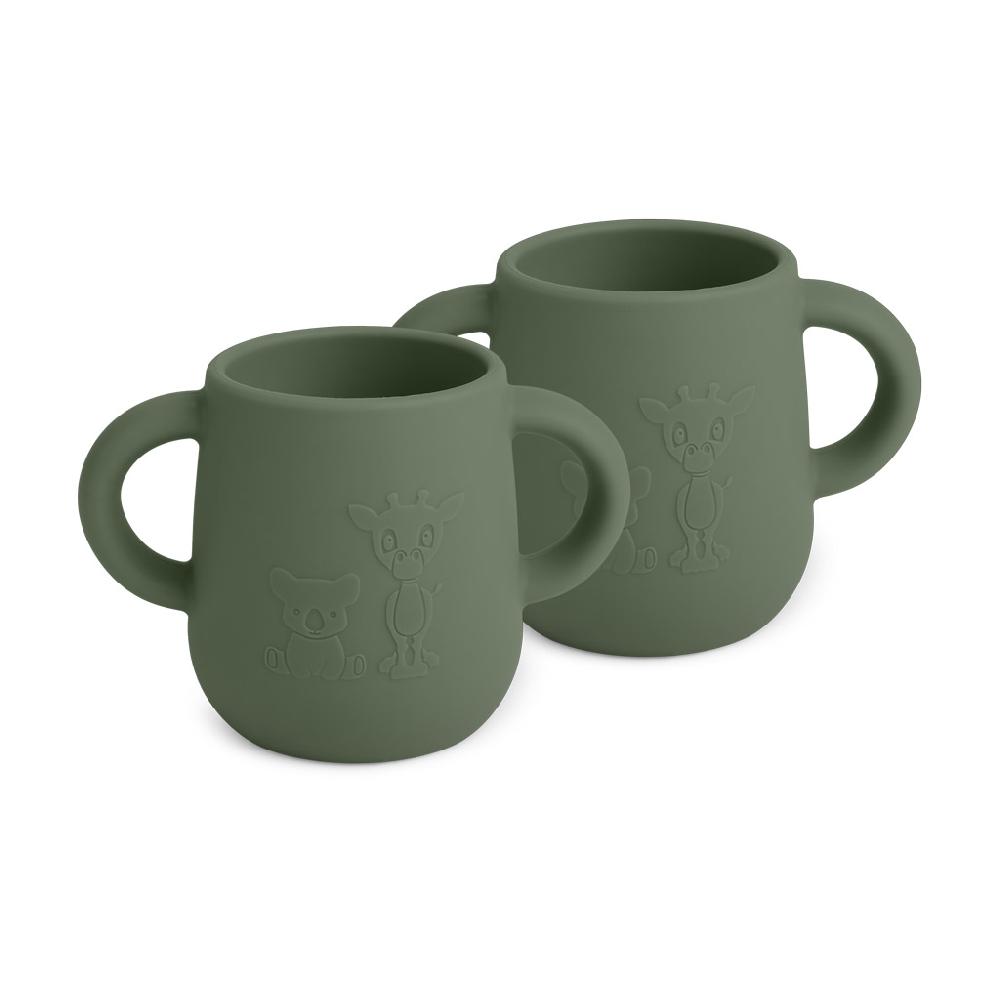 babymarkt Kindertasse Abiola 145ml 2 Stück Dusty Green Begrenzte Freigabe