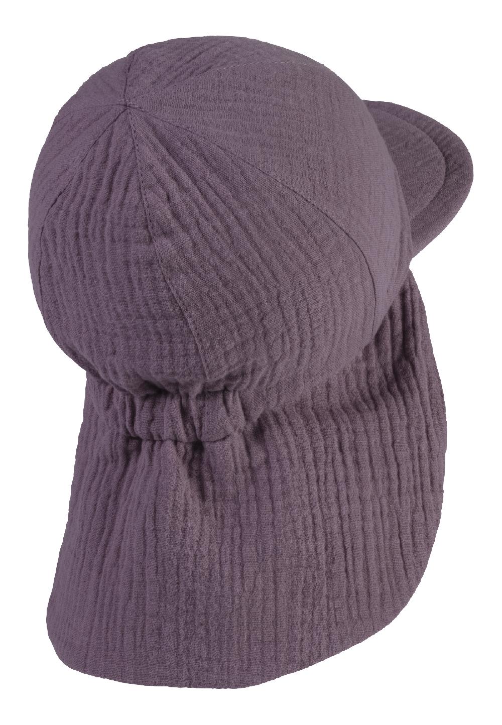 babymarkt Schirmmütze mit Nackenschutz Musselin pastellviolett Fabrikladen