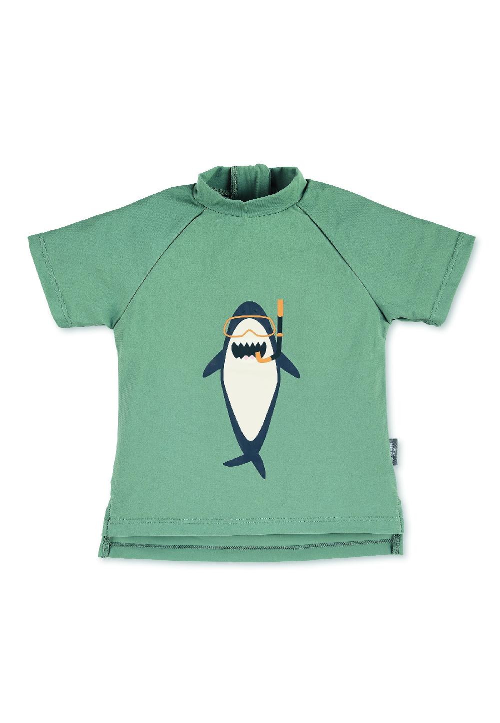 babymarkt Kurzarm-Schwimmshirt Hai dunkelgrün