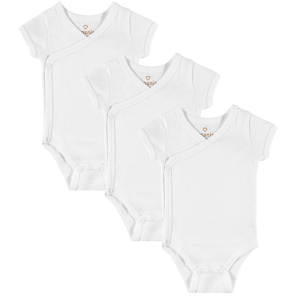 babymarkt Wickelbody trunder 3er-Pack kurzarm weiß