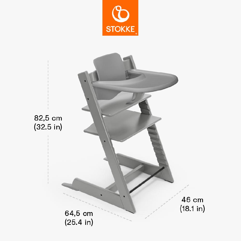 babymarkt Tripp Trapp Hochstuhl Buche Storm Grey inkl. Tray Storm Grey und Baby Set V2 Storm Grey Online Shopping