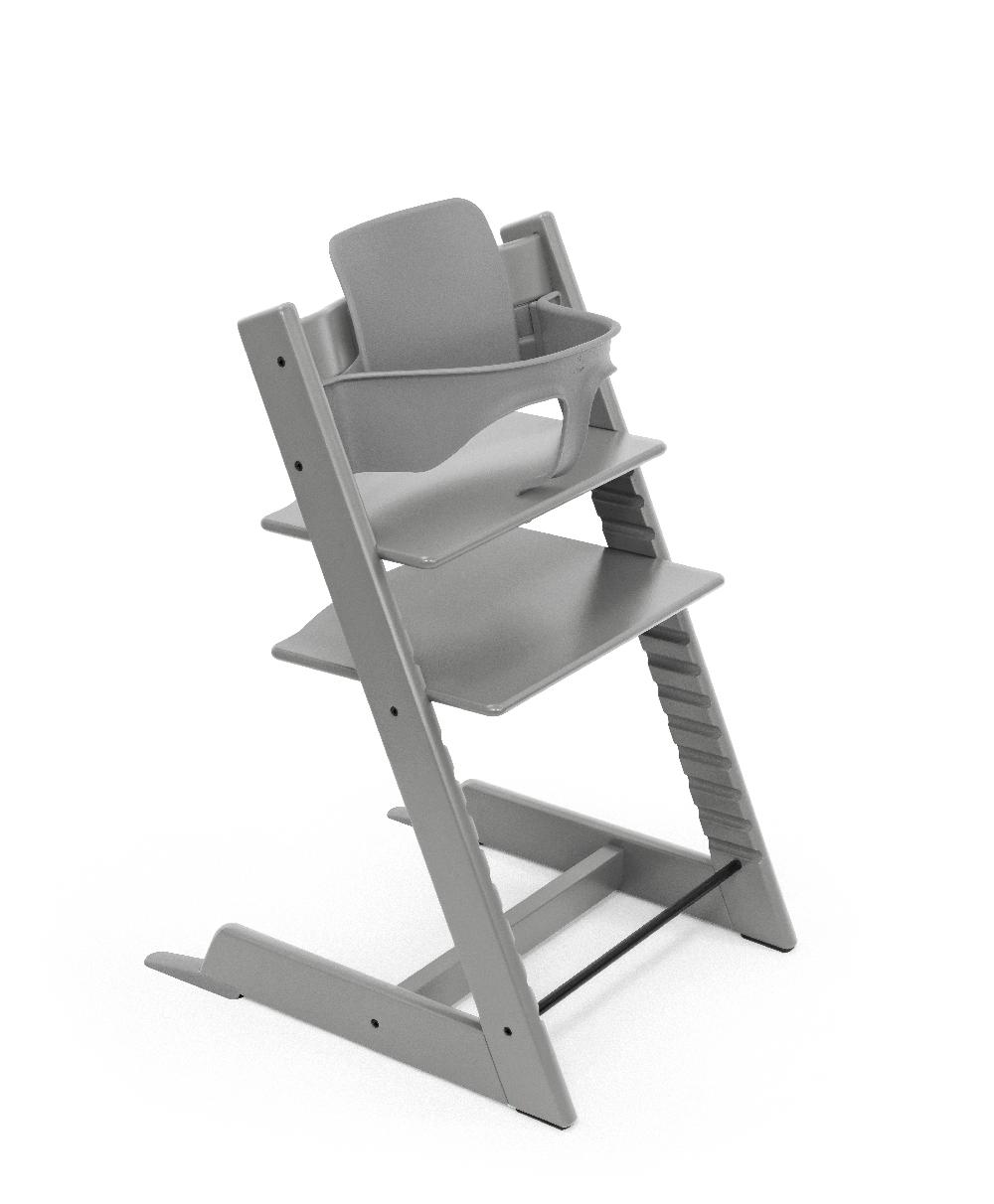 babymarkt Tripp Trapp Hochstuhl Buche Storm Grey inkl. Tray Storm Grey und Baby Set V2 Storm Grey Online Shopping