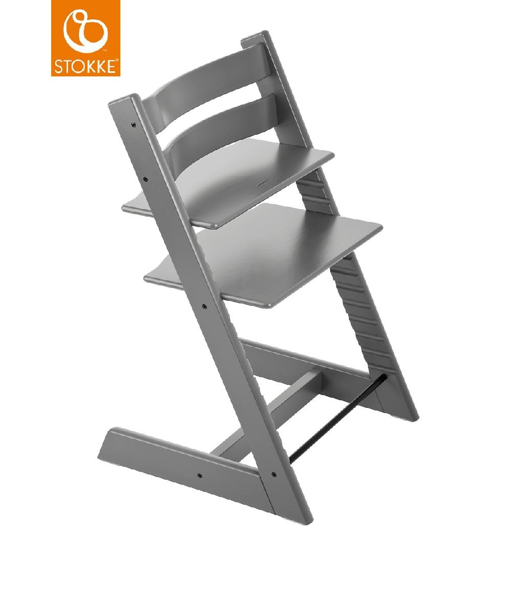 babymarkt Mega Tripp Trapp Set Hochstuhl Buche Storm Grey inkl. Newborn Set Grey und Baby Set V2 Storm Grey Räumungsverkauf