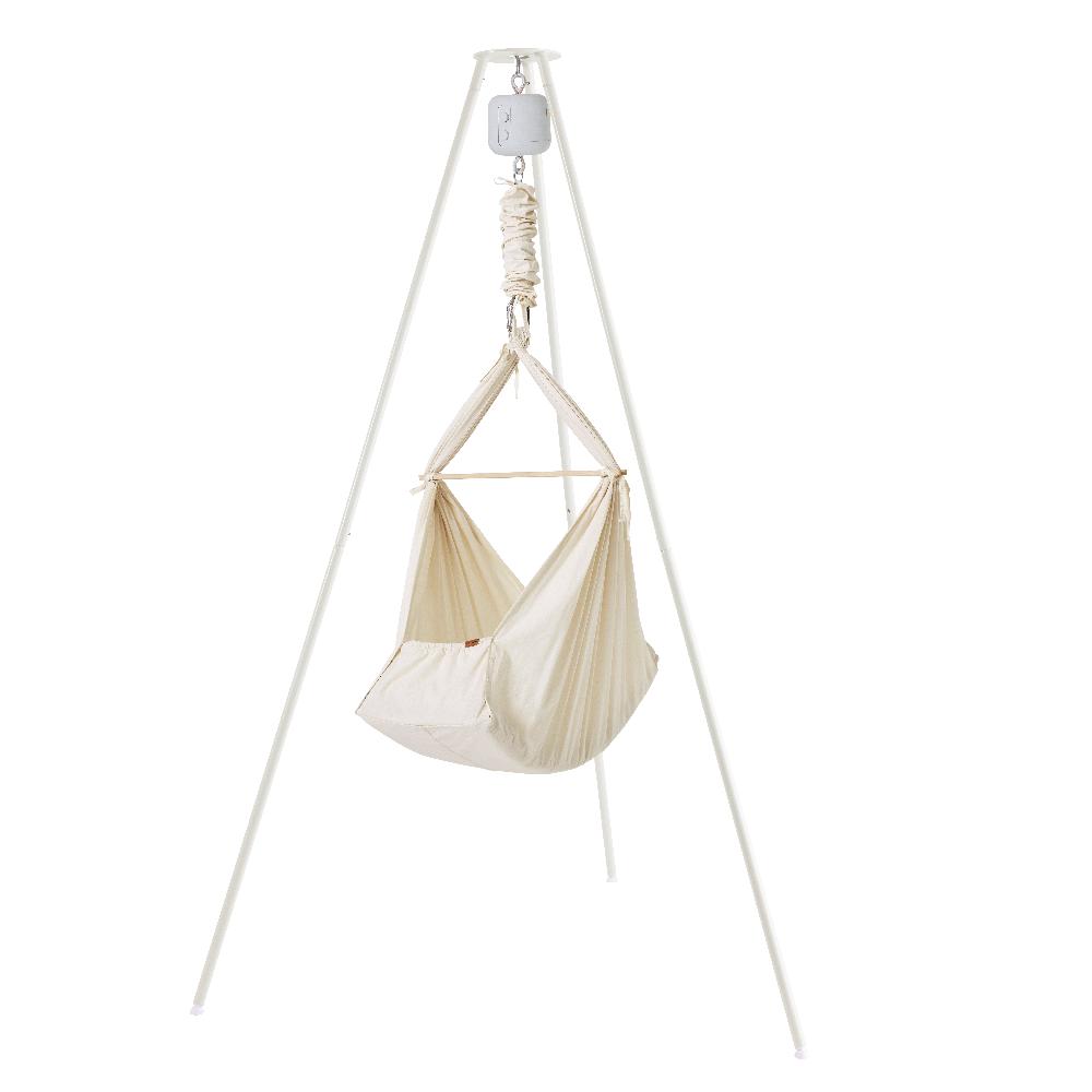babymarkt -Set mit Ständer Federwiege Basic & Motor LeeLo01 beige/grau Sonderangebote