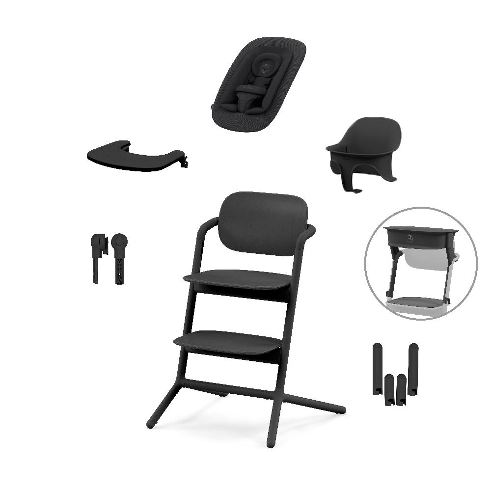 babymarkt Hochstuhl Lemo 4 in 1 Set Stunning Black inklusive Learning Tower